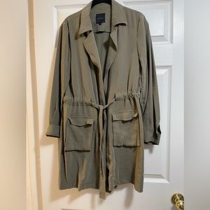 Alex Marie Army Green Waist Tie Coat Utility Jacket Size 8